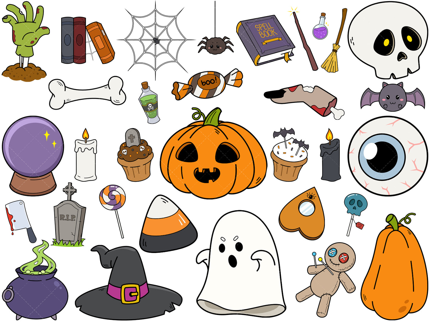 A bundle of 26 SVG (vector) images about a halloween.