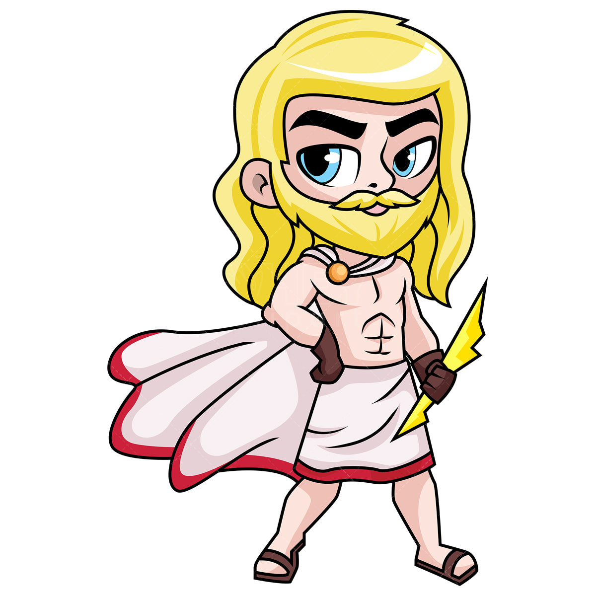 Royalty-free stock vector illustration of a zeus the father of olympian gods.
