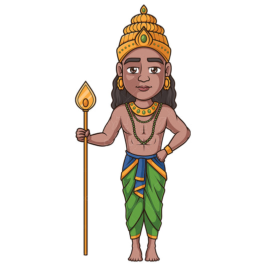 Royalty-free stock vector illustration of a god murugan.