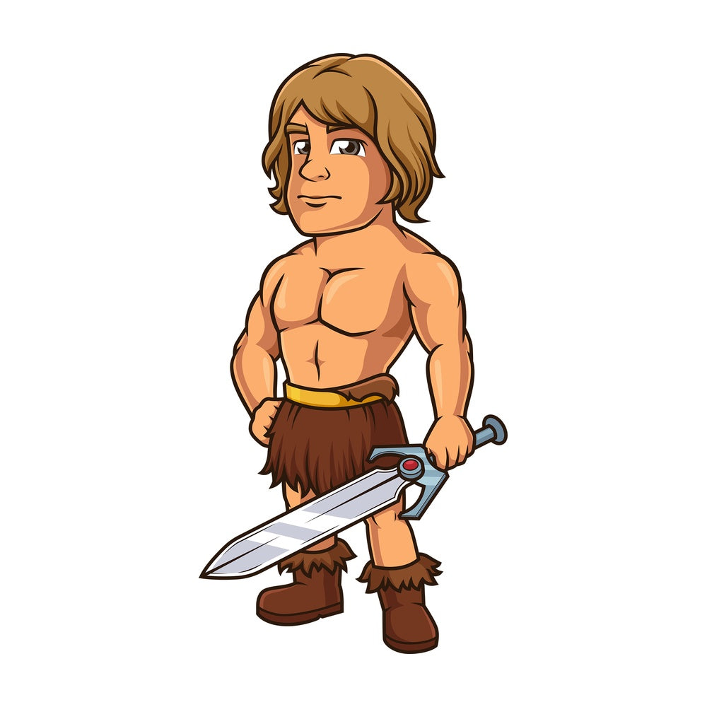 Beowulf holding sword. PNG - JPG and vector EPS (infinitely scalable).