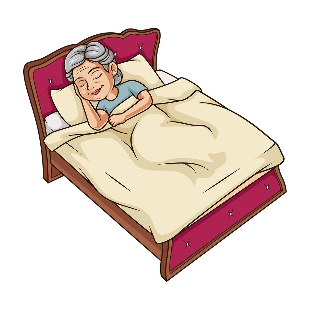 Old woman sleeping. PNG - JPG and vector EPS (infinitely scalable).