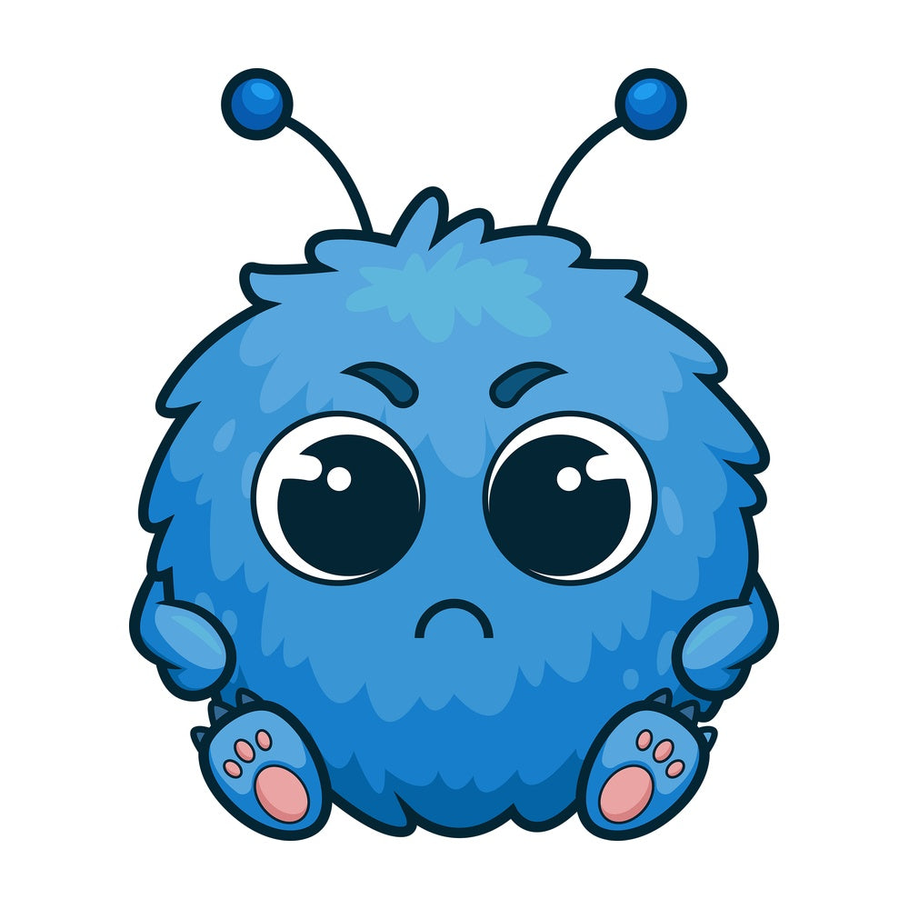 Cute monster anger. PNG - JPG and vector EPS (infinitely scalable).