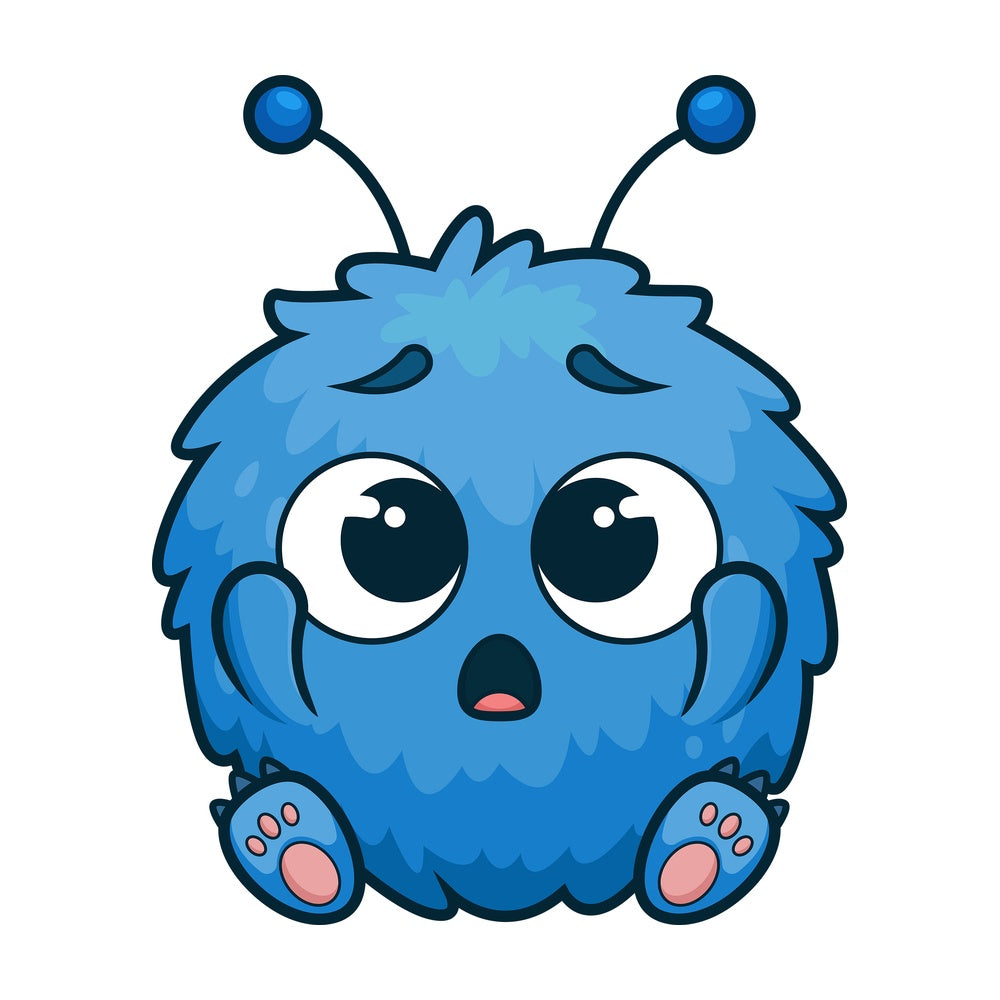 Cute monster fear. PNG - JPG and vector EPS (infinitely scalable).