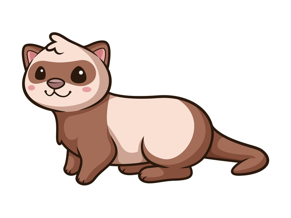Chibi kawaii polecat. PNG - JPG and vector EPS (infinitely scalable).