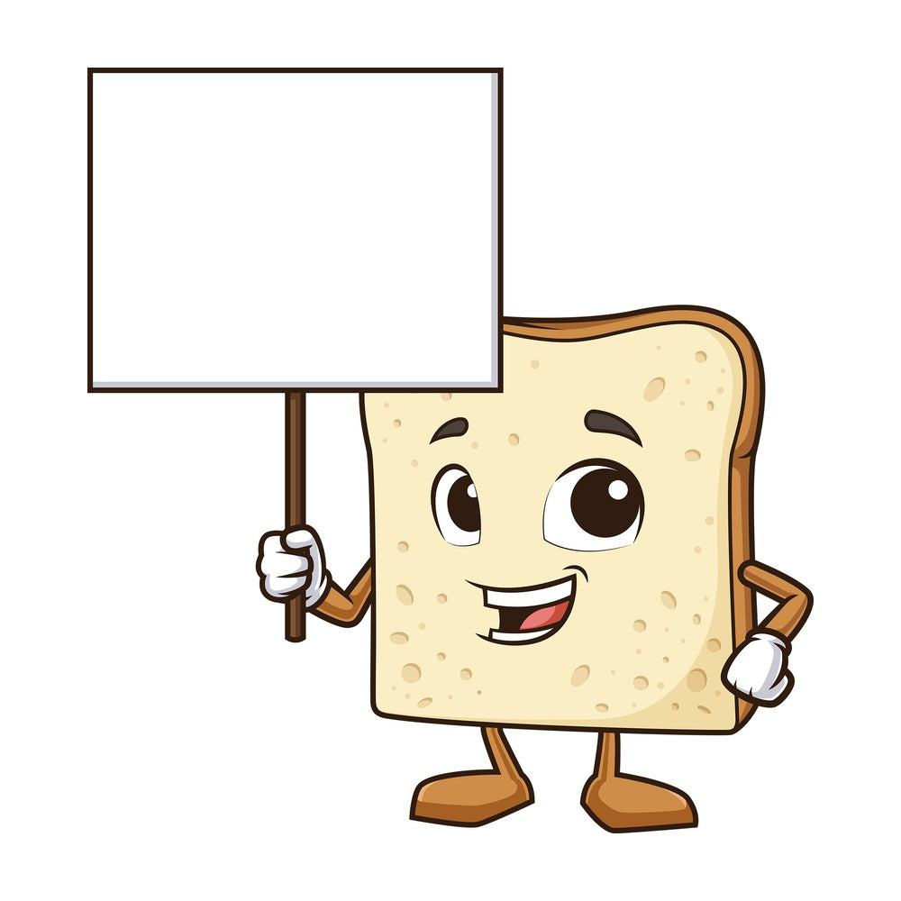 Toast bread blank sign. PNG - JPG and vector EPS (infinitely scalable).