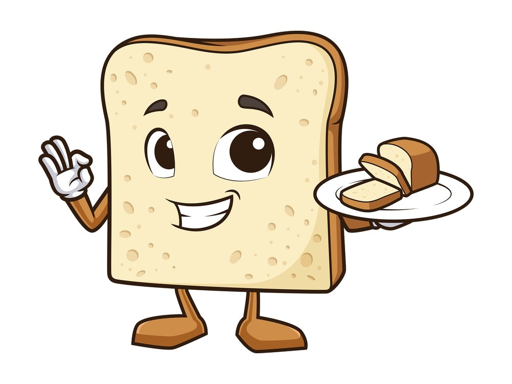 Toast bread holding platter. PNG - JPG and vector EPS (infinitely scalable).