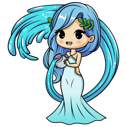 Royalty-free stock vector illustration of the zodiac aquarius.