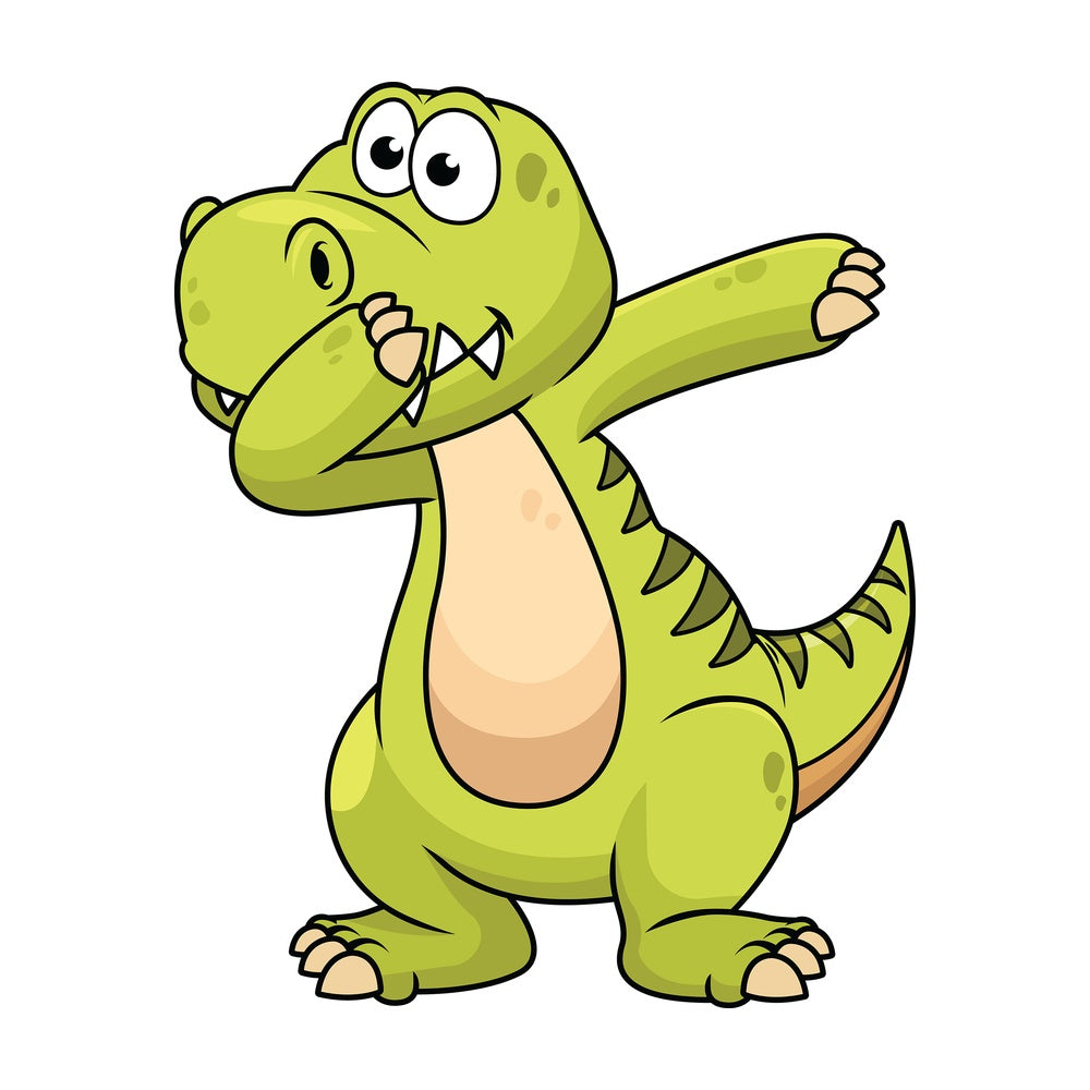 Dabbing dinosaur - Image isolated on white background. Transparent PNG and vector (infinitely scalable) EPS