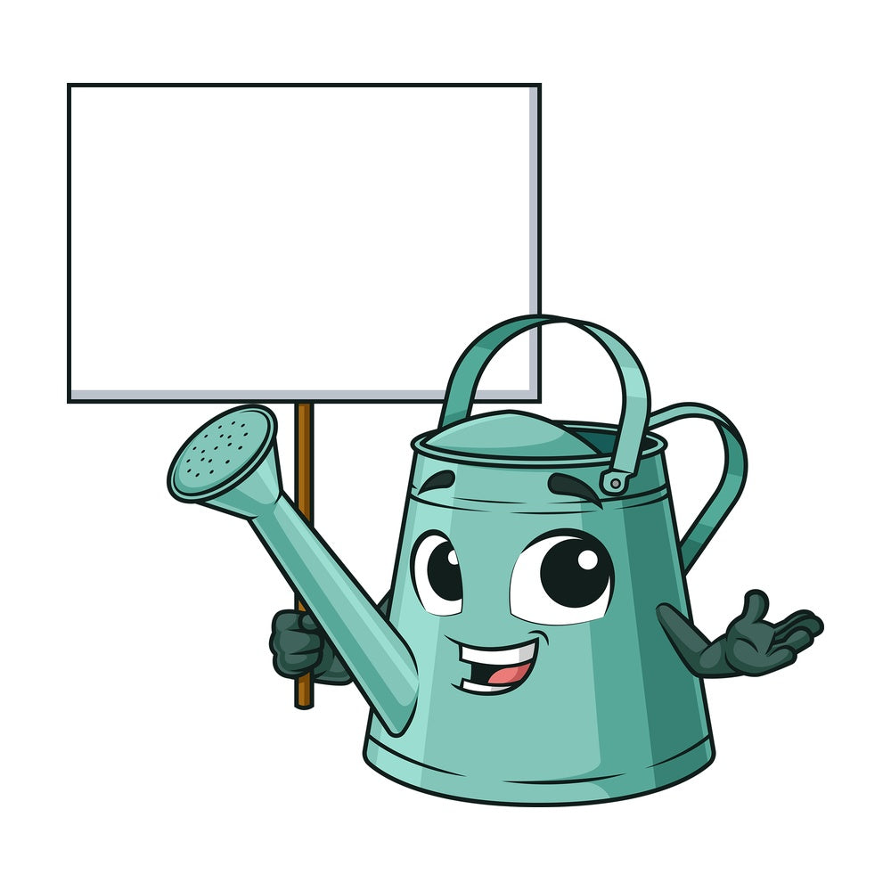 Garden watering presenting. PNG - JPG and vector EPS (infinitely scalable).