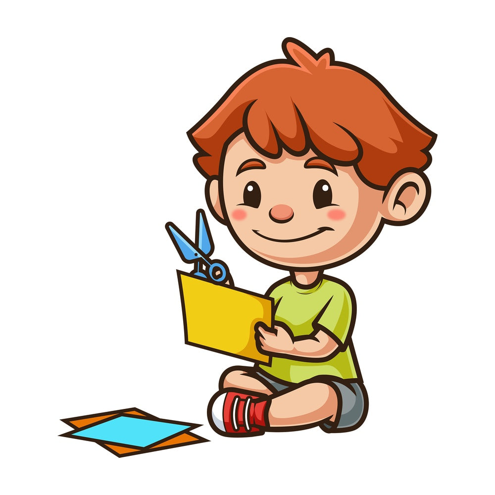 Boy art cutting paper. PNG - JPG and vector EPS (infinitely scalable).