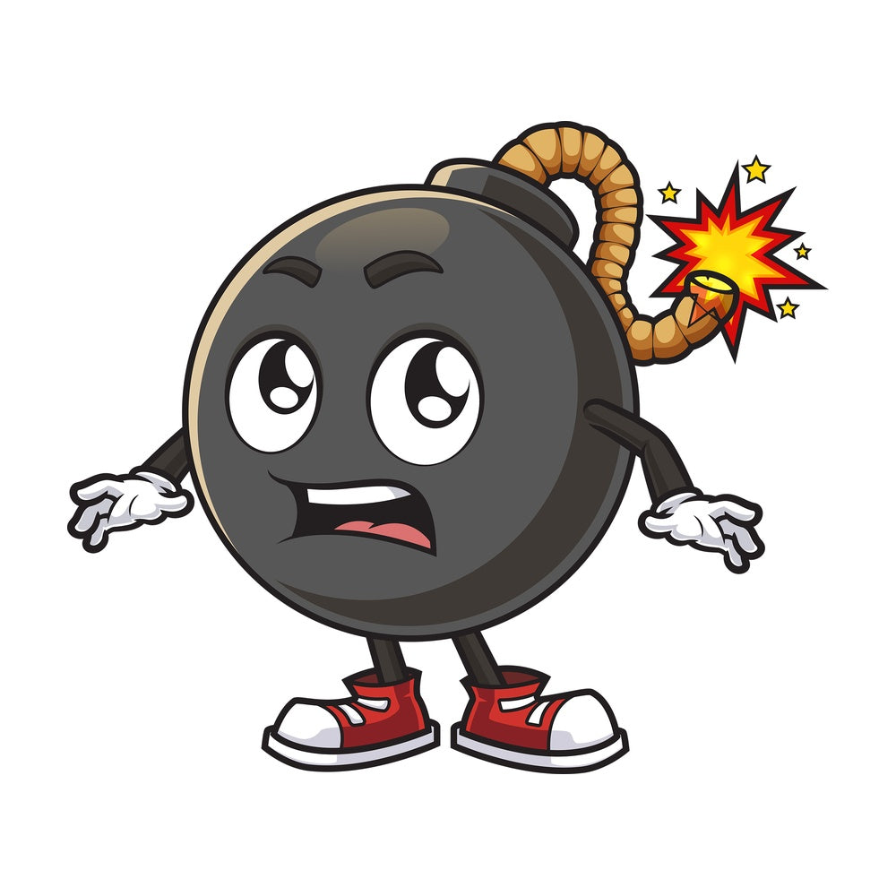 Stunned bomb. PNG - JPG and vector EPS (infinitely scalable).
