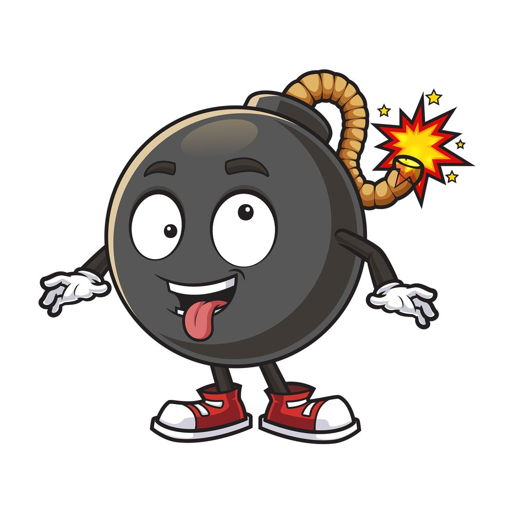 Crazy bomb. PNG - JPG and vector EPS (infinitely scalable).