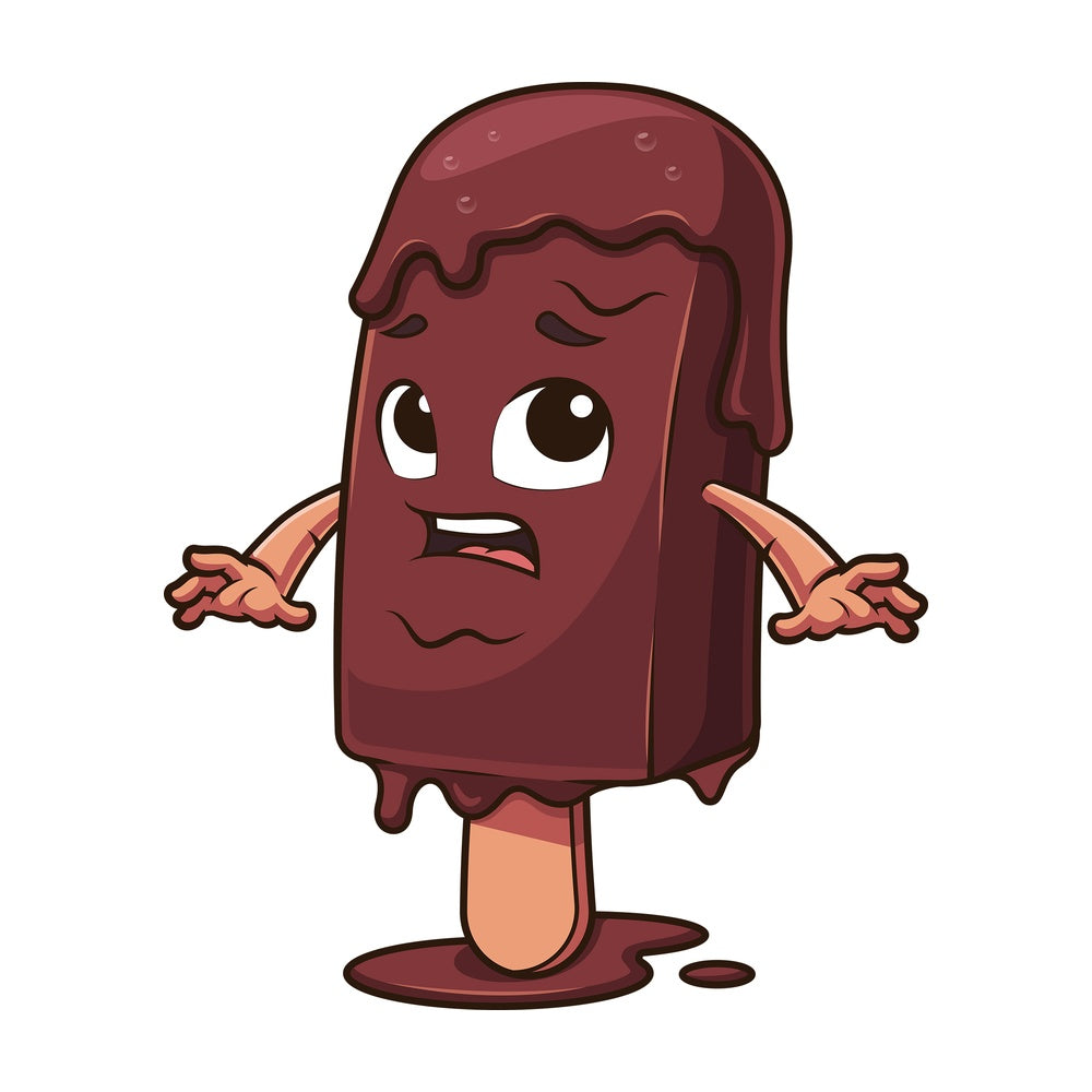 Melting ice pop. PNG - JPG and vector EPS (infinitely scalable).