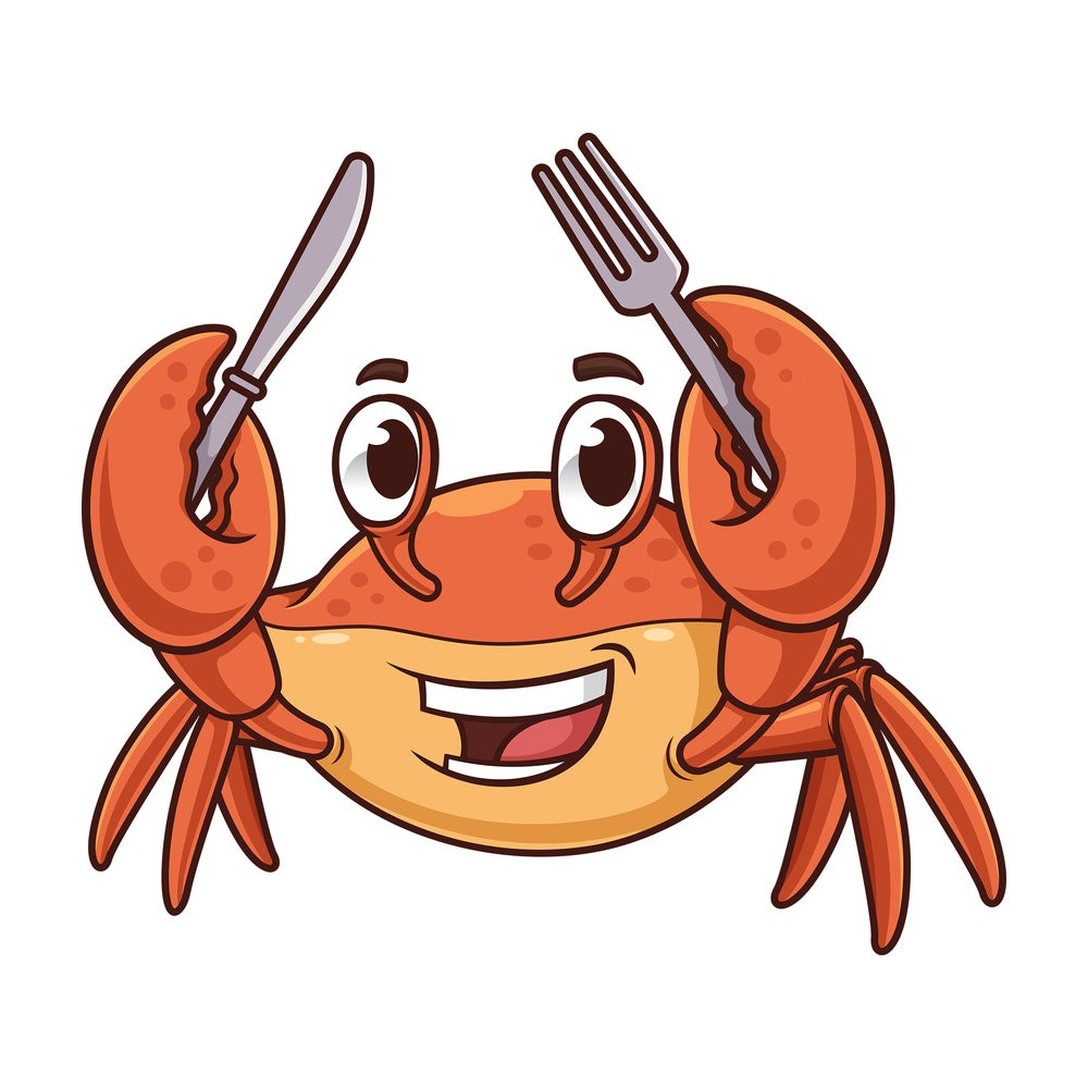 Hungry crab. PNG - JPG and vector EPS (infinitely scalable).
