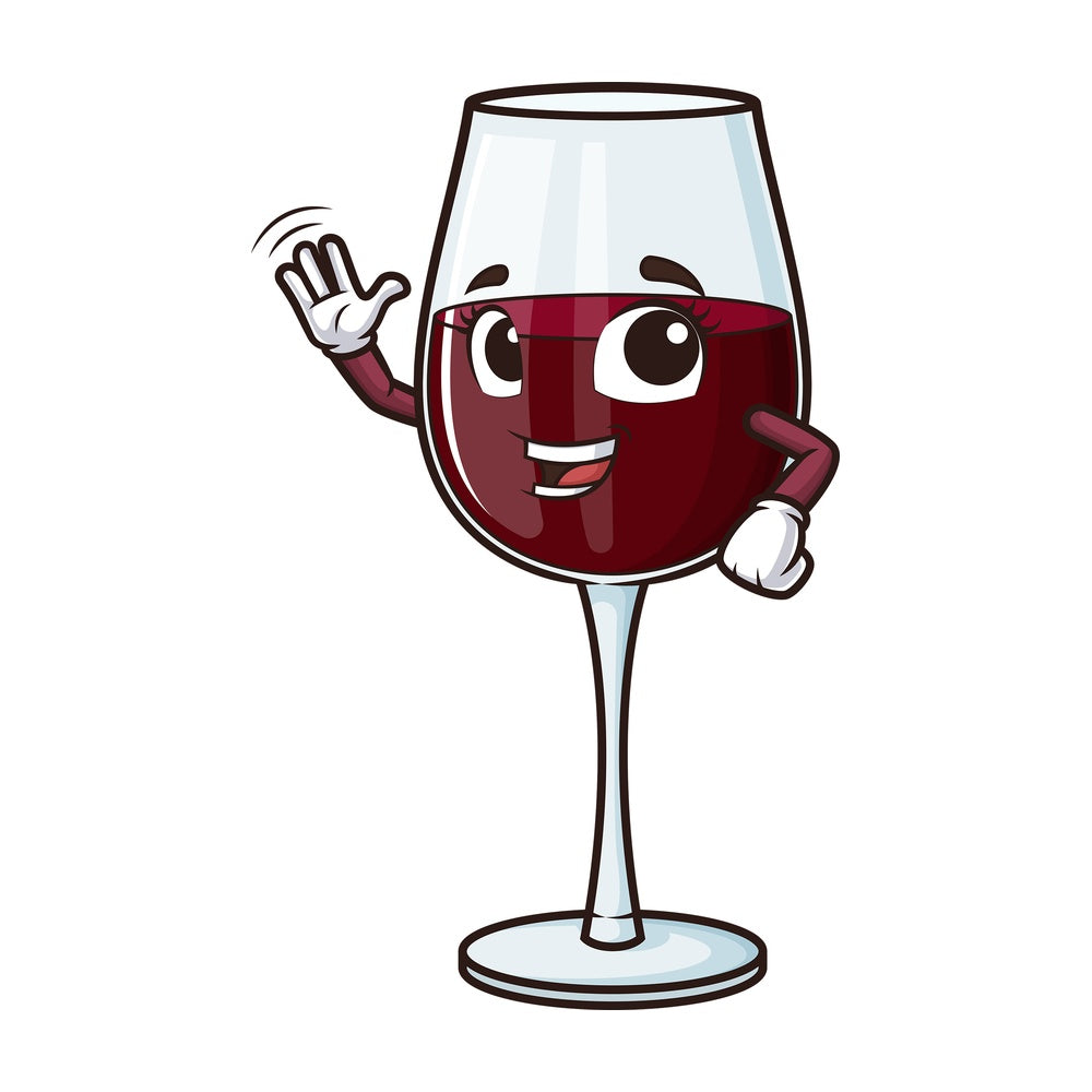 Happy wine glass. PNG - JPG and vector EPS (infinitely scalable).