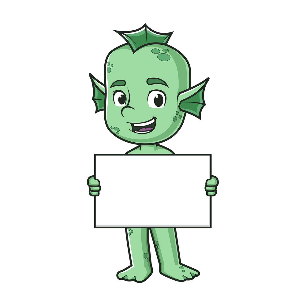Male sea creature blank sign. PNG - JPG and vector EPS (infinitely scalable).