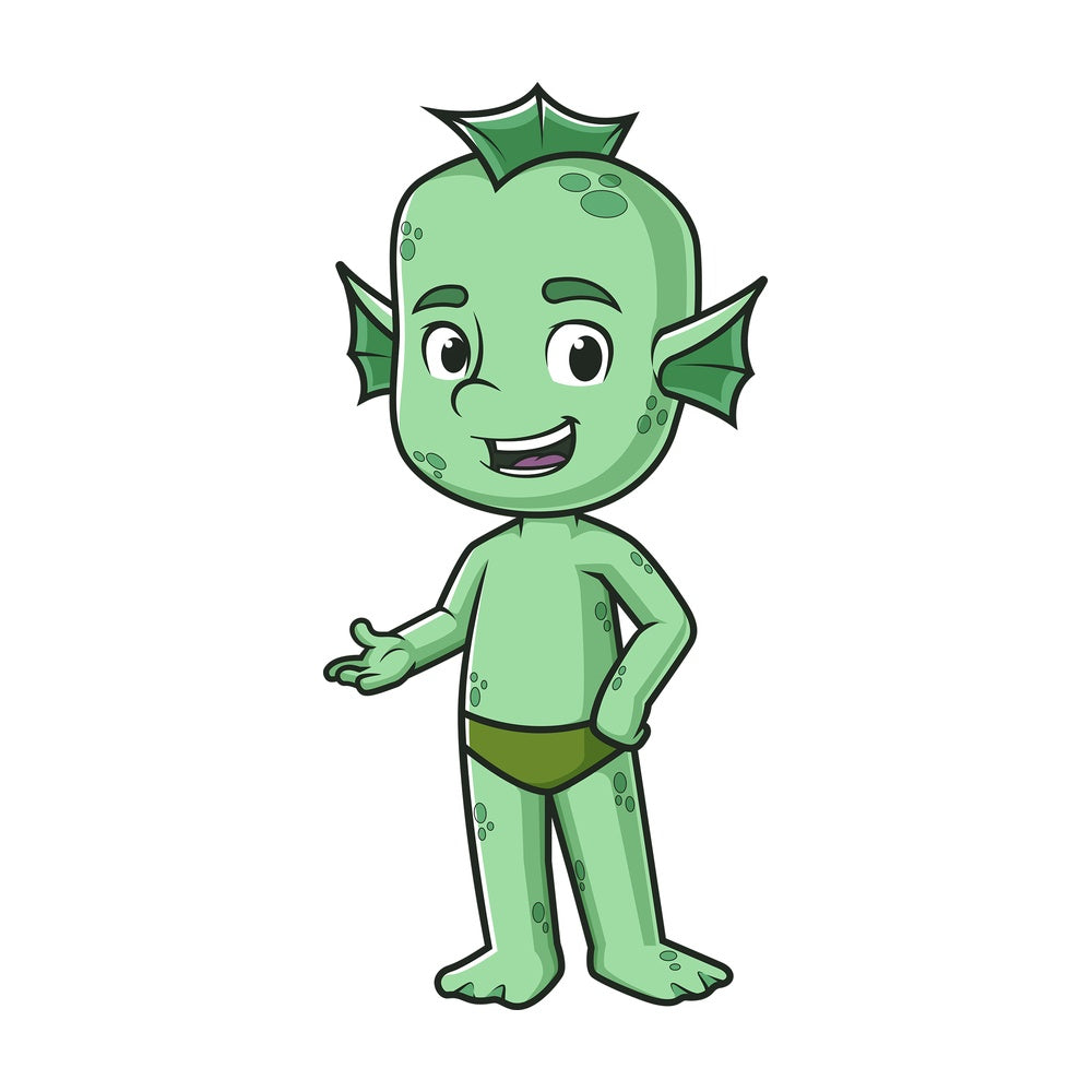 Male sea creature presenting. PNG - JPG and vector EPS (infinitely scalable).