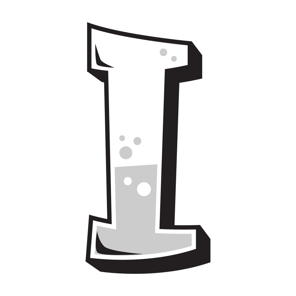 Graffiti letter i. PNG - JPG and vector EPS file formats (infinitely scalable). Image isolated on transparent background.