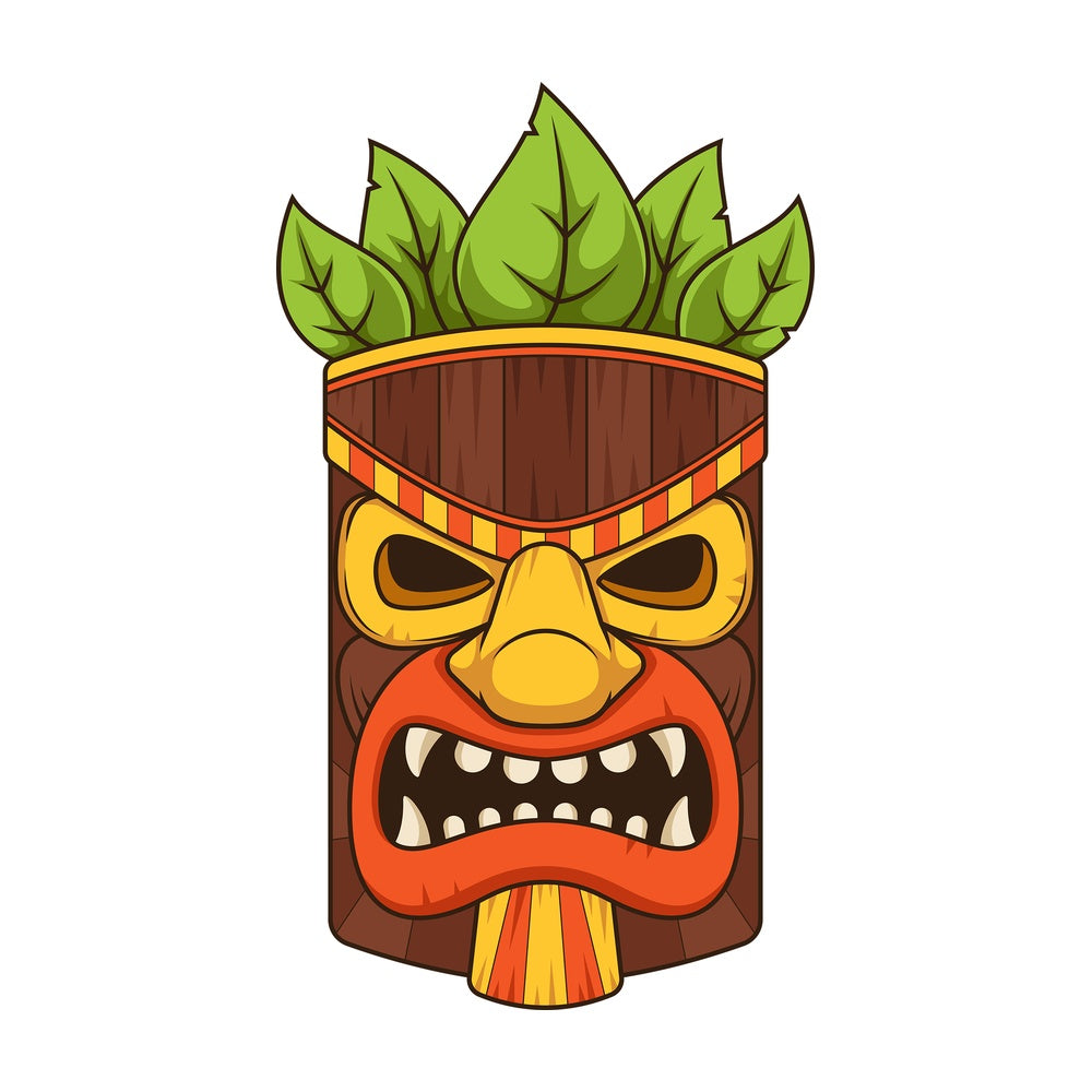 Sharp teeth tiki mask. PNG - JPG and vector EPS (infinitely scalable).