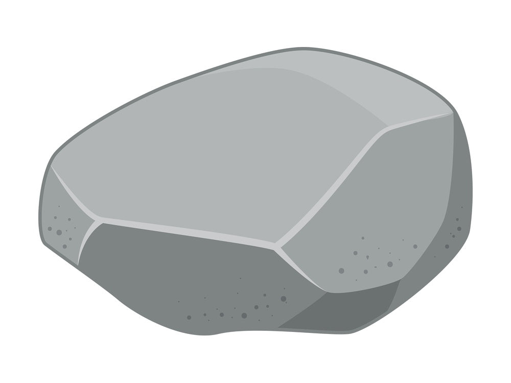 Cartoon gray rock. PNG - JPG and vector EPS file formats (infinitely scalable). Image isolated on transparent background.