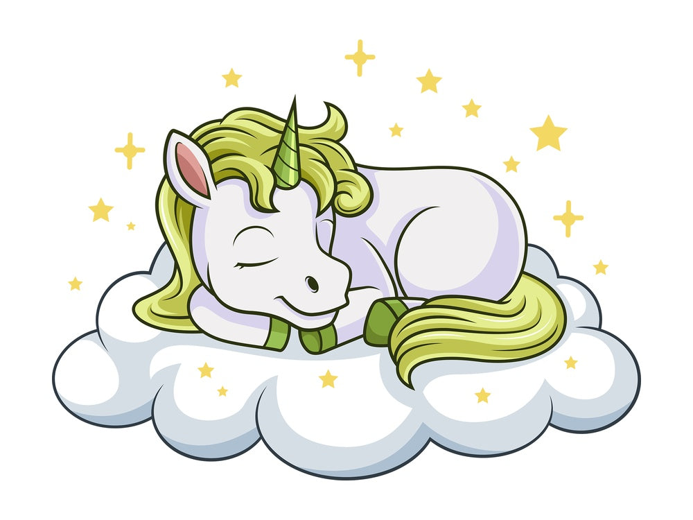 Cartoon unicorn taking nap. PNG - JPG and vector EPS (infinitely scalable).