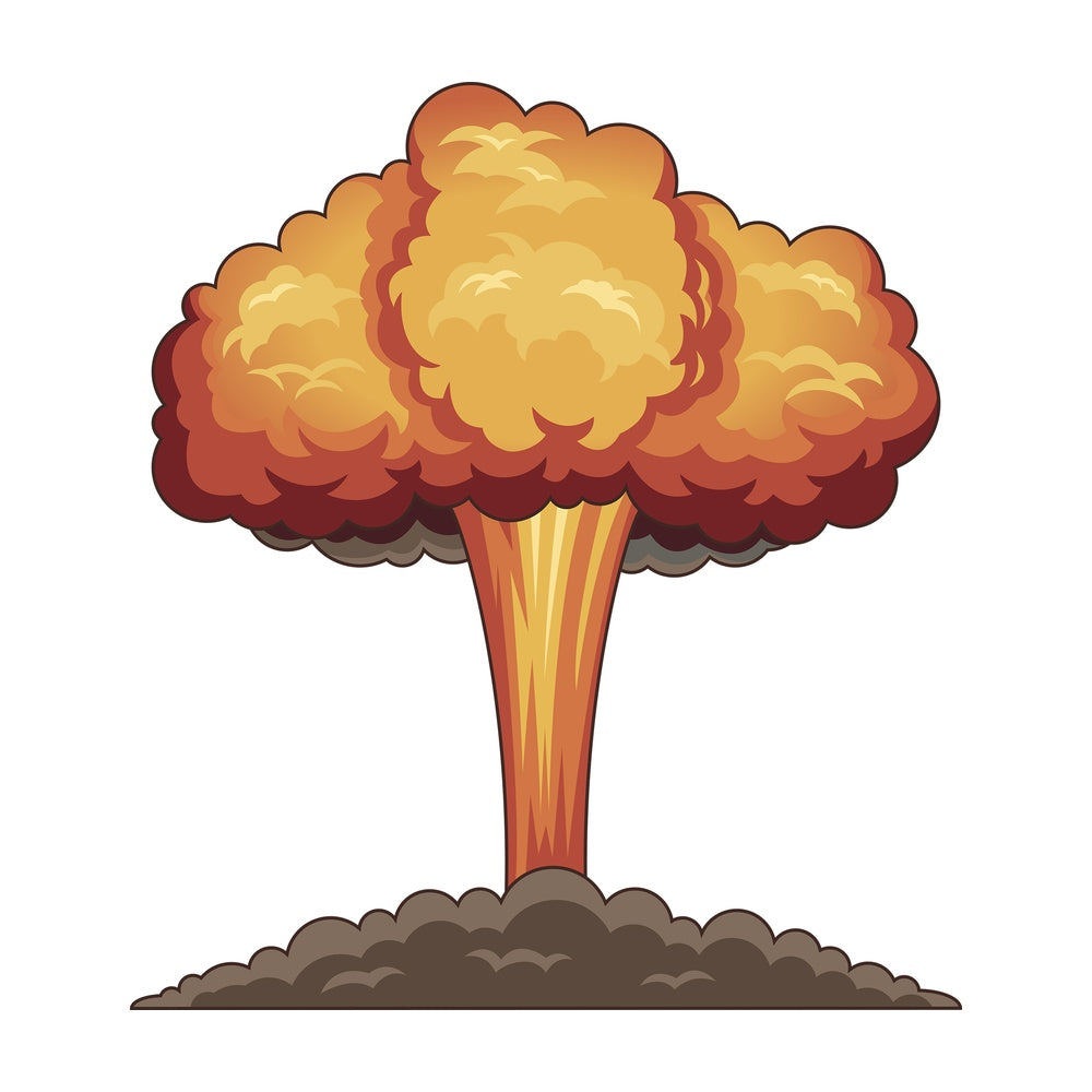Large explosion mushroom. PNG - JPG and vector EPS (infinitely scalable).