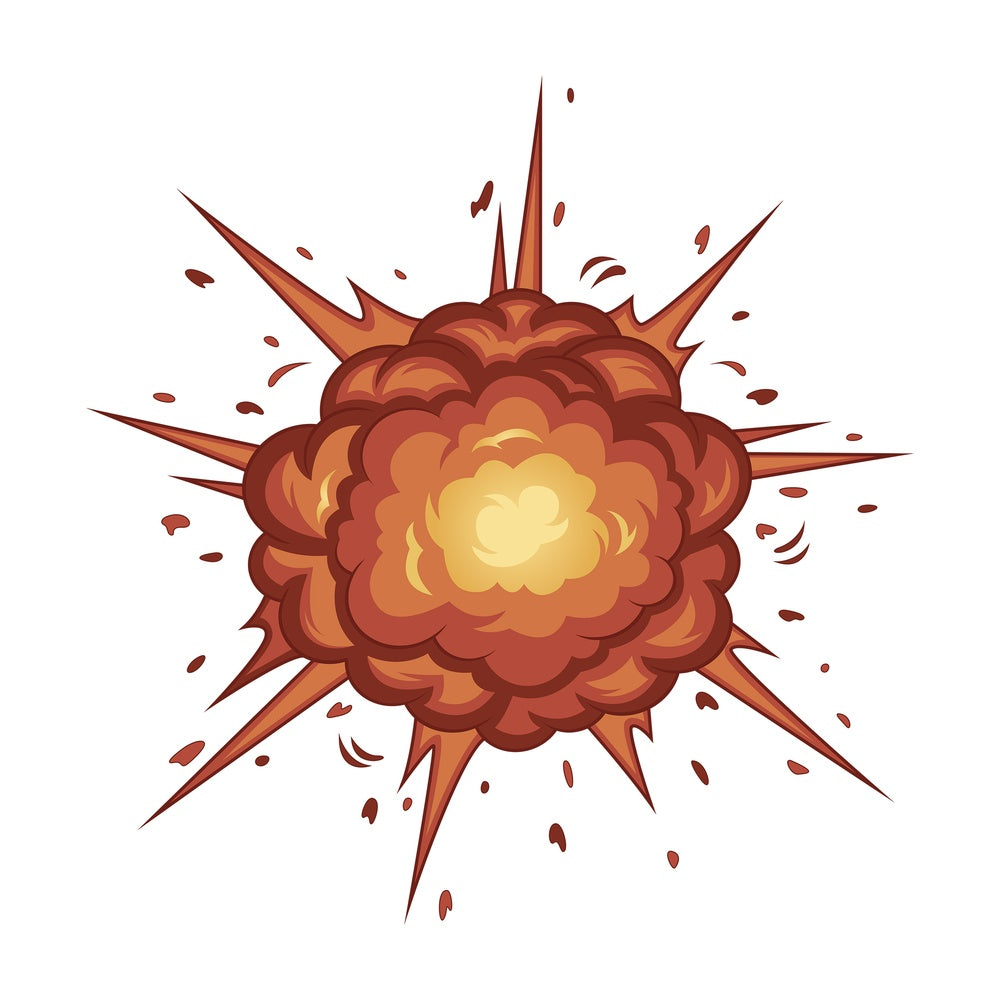 Cartoon explosion intense. PNG - JPG and vector EPS (infinitely scalable).