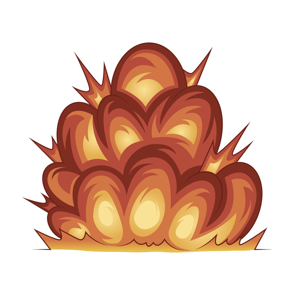Large explosion. PNG - JPG and vector EPS (infinitely scalable).