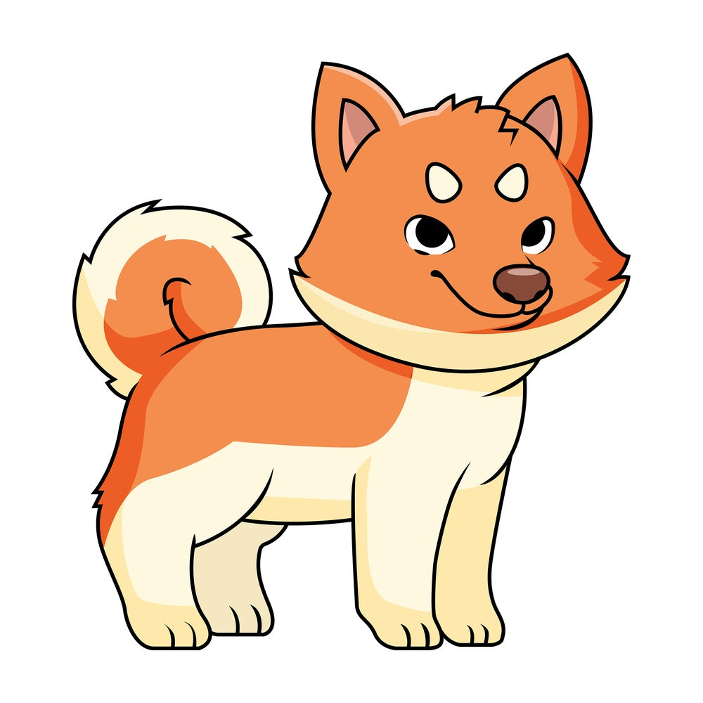 Cute akita puppy. PNG - JPG and vector EPS file formats (infinitely scalable). Image isolated on transparent background.