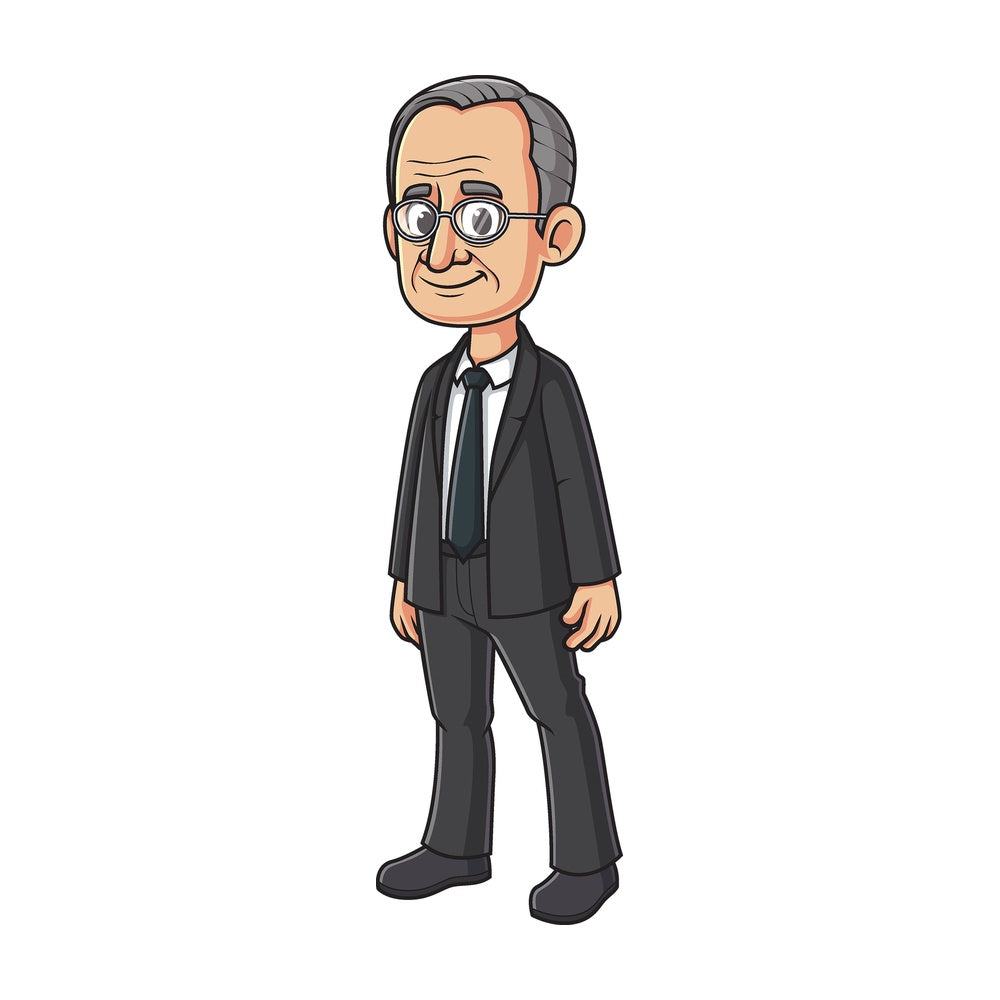 Cartoon harry s truman. PNG - JPG and vector EPS file formats (infinitely scalable). Image isolated on transparent background.