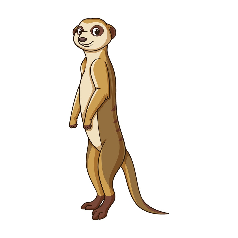 Cartoon meerkat safari animal. PNG - JPG and vector EPS file formats (infinitely scalable). Image isolated on transparent background.