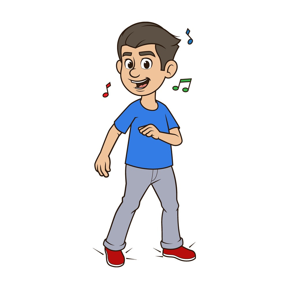 Cartoon tap dancer. PNG - JPG and vector EPS file formats (infinitely scalable). Image isolated on transparent background.