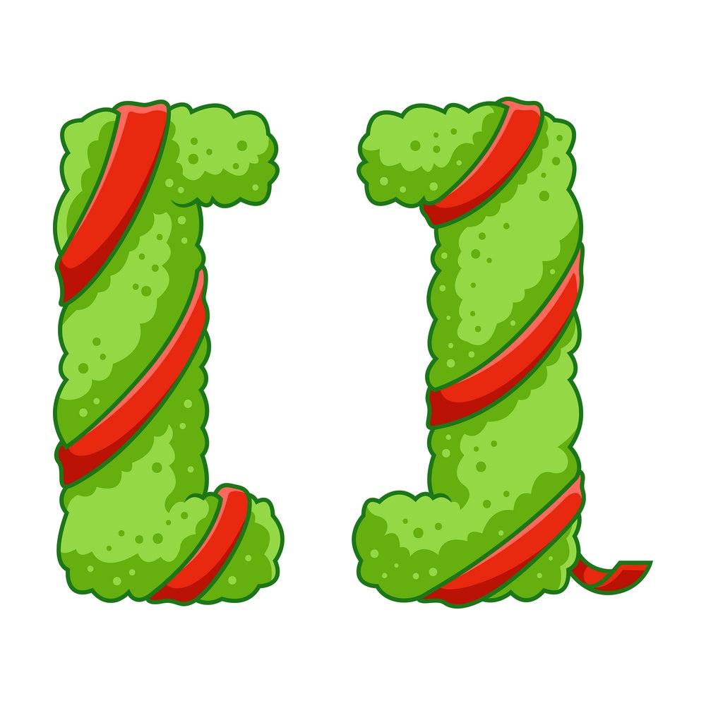 Cartoon christmas square brackets. PNG - JPG and vector EPS file formats (infinitely scalable). Image isolated on transparent background.