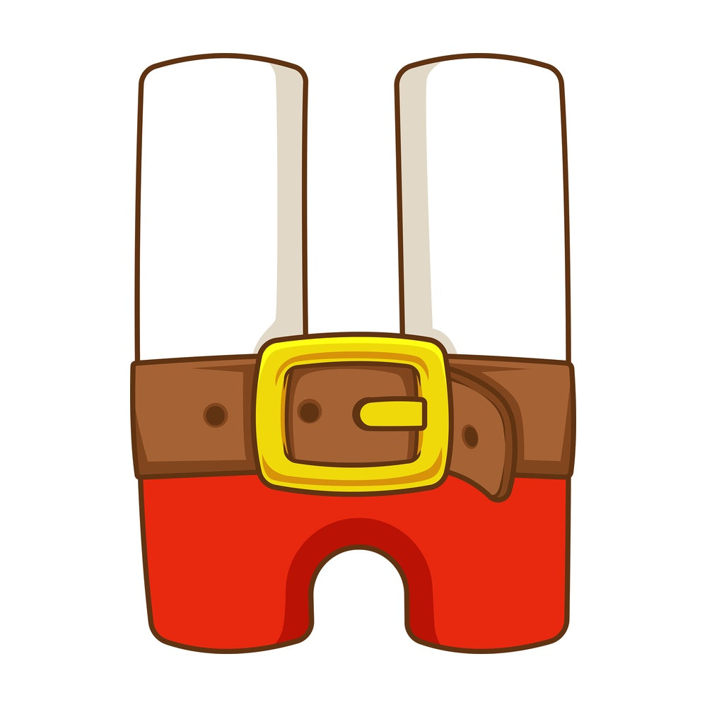 Cartoon christmas capital letter h. PNG - JPG and vector EPS file formats (infinitely scalable). Image isolated on transparent background.