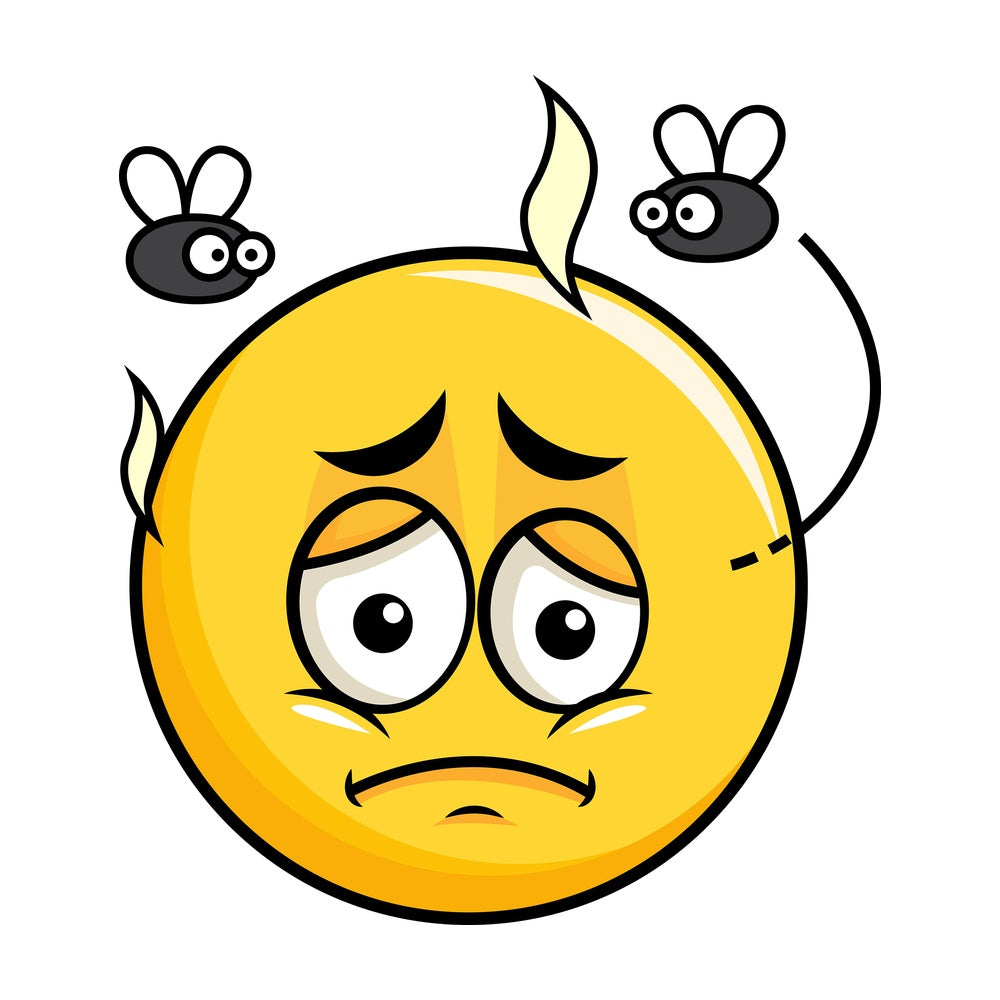 Stinky yellow smiley going bad emoticon. PNG - JPG and vector EPS file formats (infinitely scalable). Image isolated on transparent background.