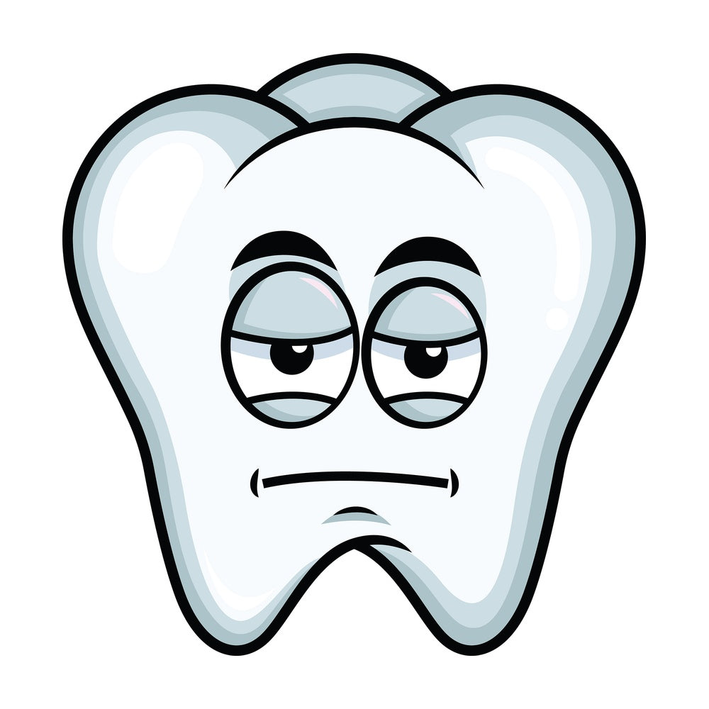 Heavy eyes tooth emoticon. PNG - JPG and vector EPS file formats (infinitely scalable). Image isolated on transparent background.