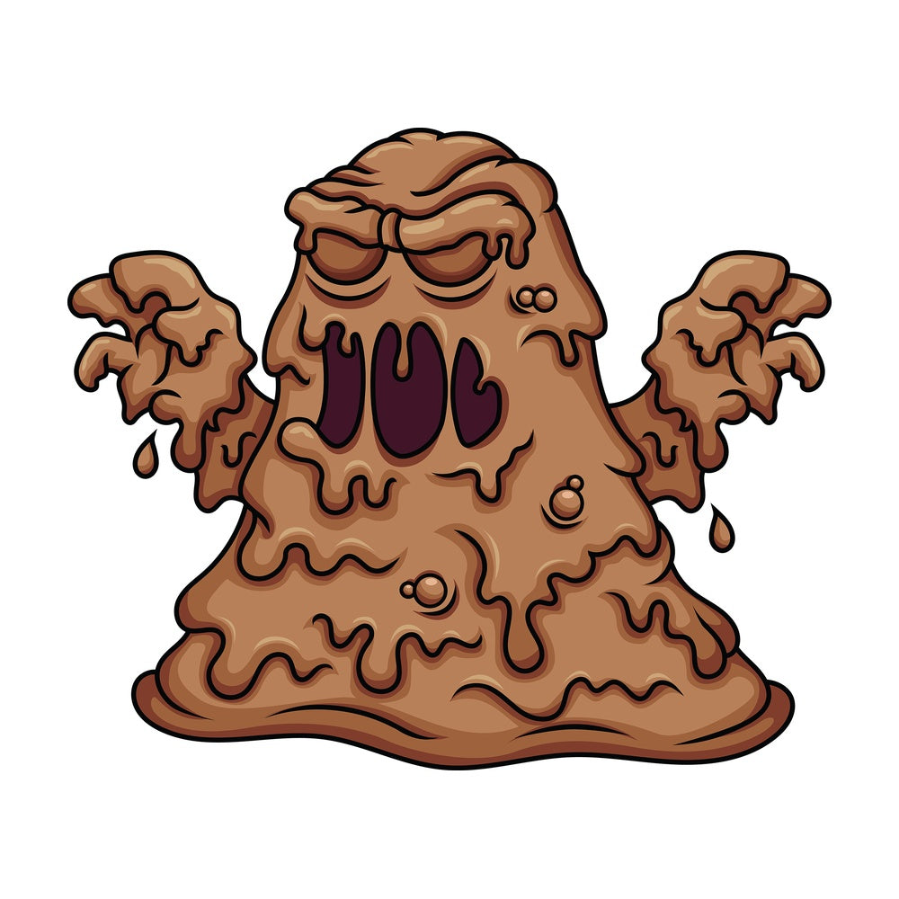 Mud monster. PNG - JPG and vector EPS (infinitely scalable). Image isolated on transparent background.