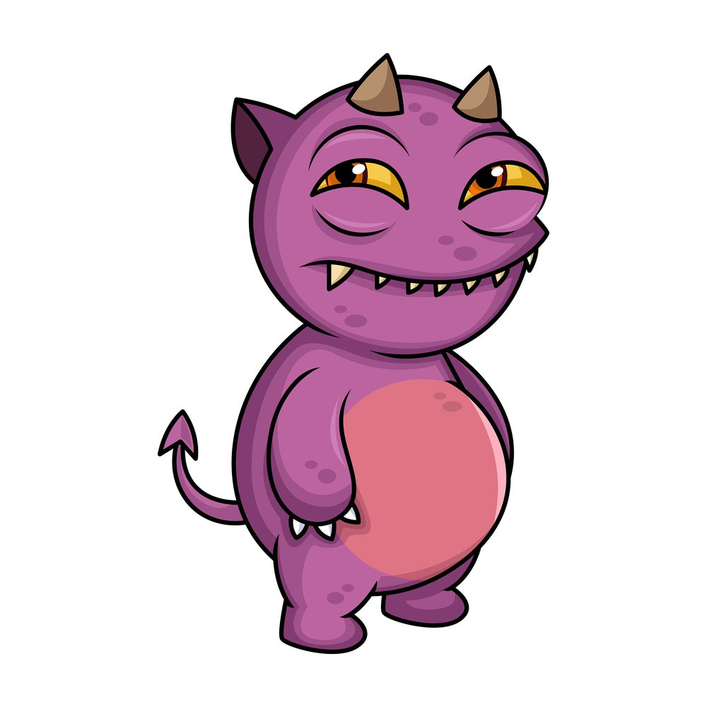 Evil monster. PNG - JPG and vector EPS (infinitely scalable). Image isolated on transparent background.