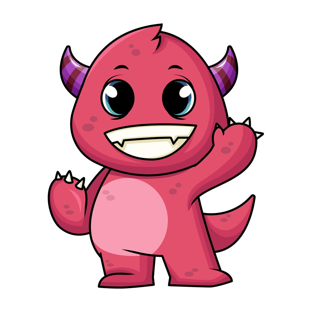 Friendly monster. PNG - JPG and vector EPS (infinitely scalable). Image isolated on transparent background.