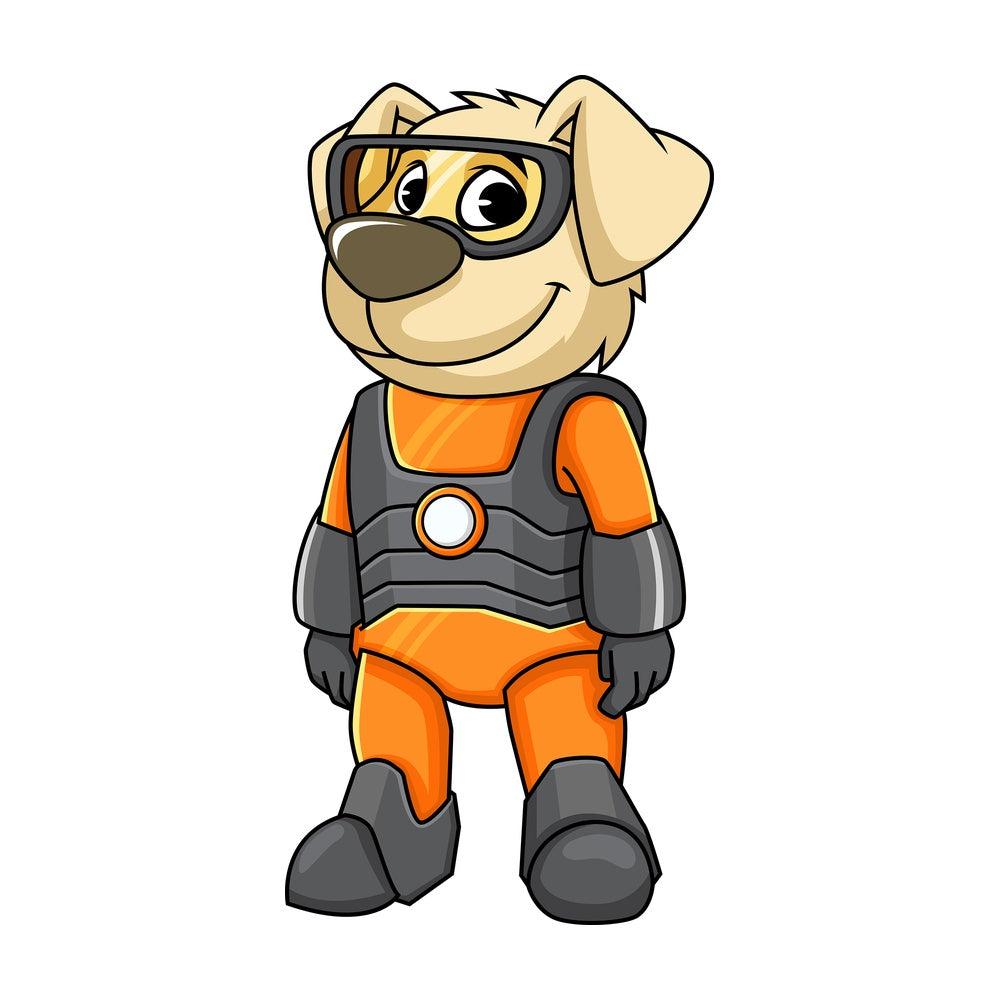Dog character robot suit. PNG - JPG and vector EPS (infinitely scalable). Image isolated on transparent background.