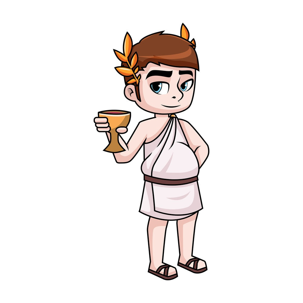 Dionysus god of wine. PNG - JPG and vector EPS (infinitely scalable). Image isolated on transparent background.