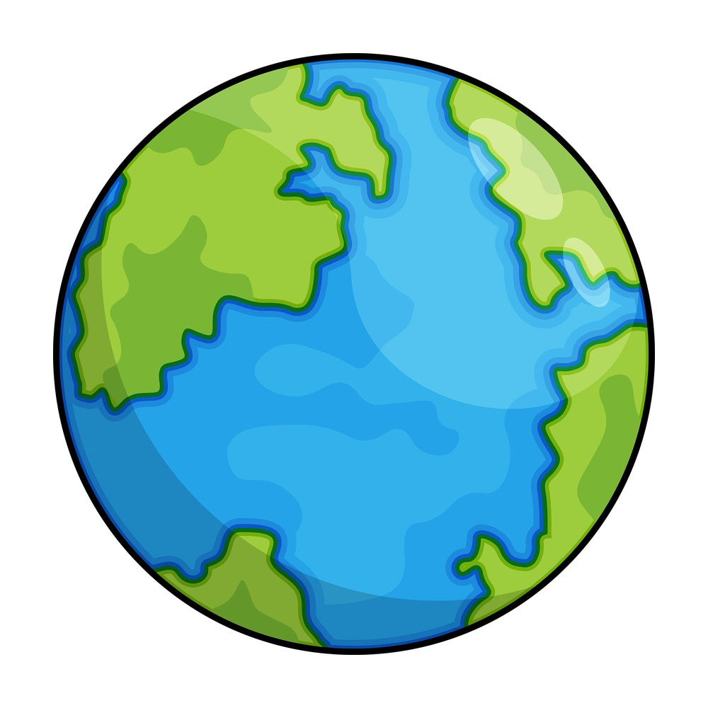 Planet earth cartoon. PNG - JPG and vector EPS (infinitely scalable).