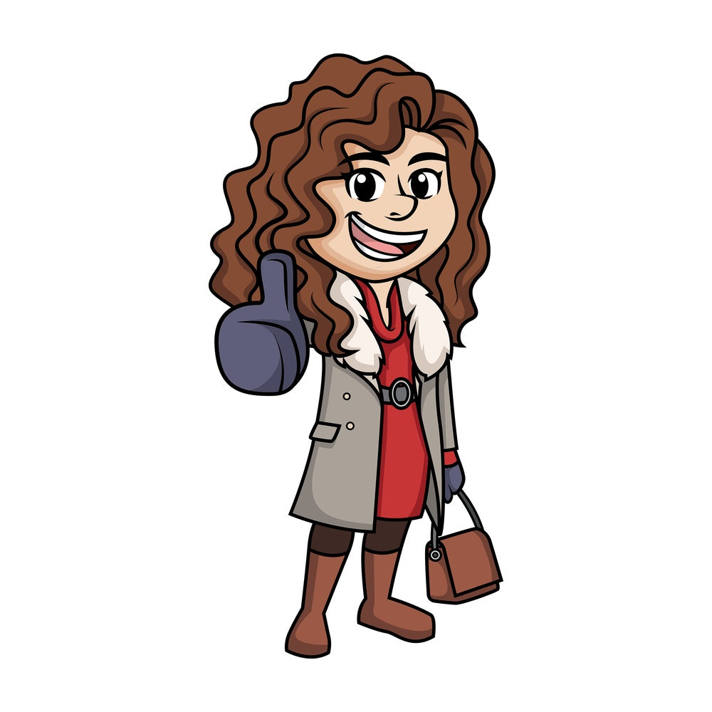 Stylish woman in winter clothes. PNG - JPG and vector EPS (infinitely scalable).