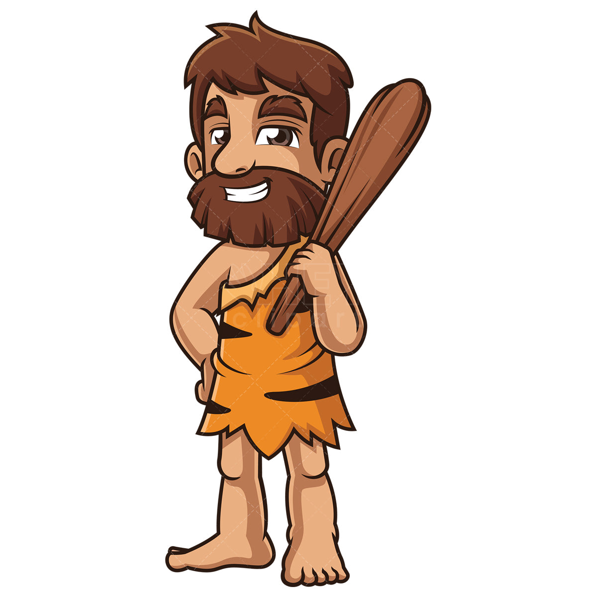 Royalty-free stock vector illustration of a young caveman.