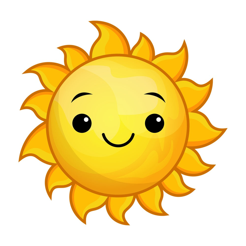 Kawaii sun. PNG - JPG and vector EPS (infinitely scalable).