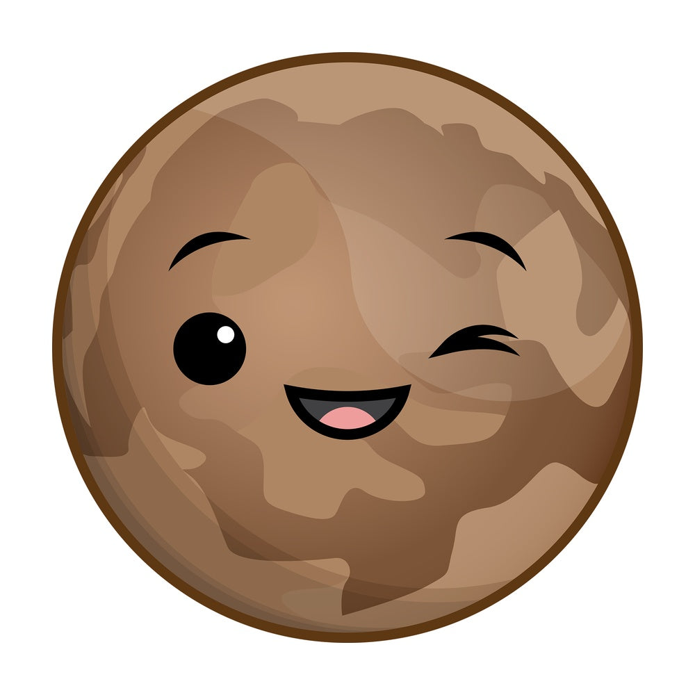 Kawaii planet pluto. PNG - JPG and vector EPS (infinitely scalable).