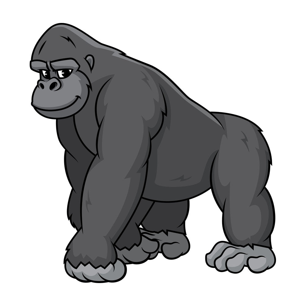 Wild gorilla. PNG - JPG and vector EPS (infinitely scalable).