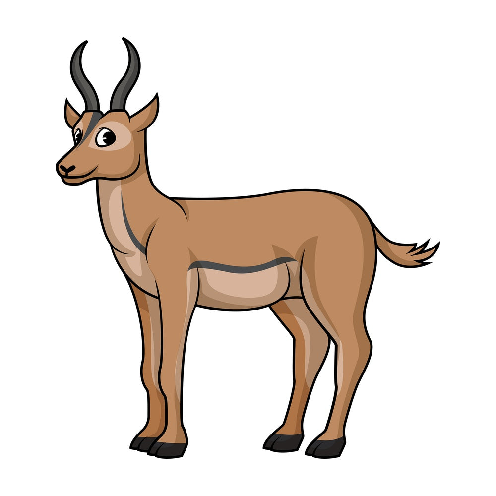 Wild antelope. PNG - JPG and vector EPS (infinitely scalable).