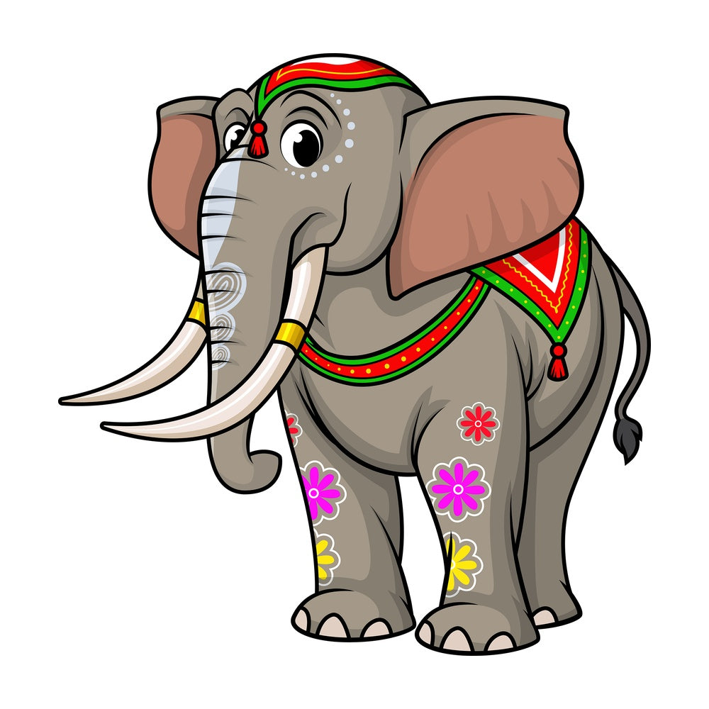 Hindu elephant. PNG - JPG and vector EPS (infinitely scalable).