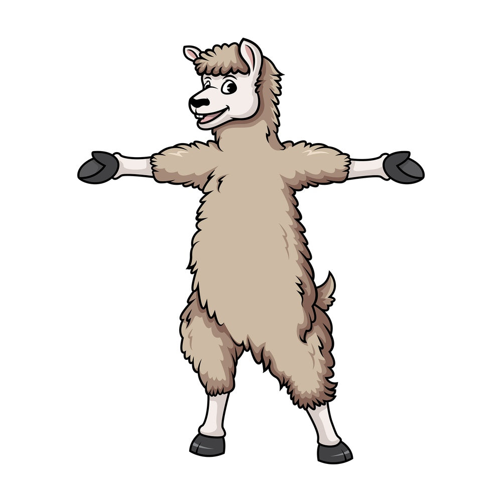 Welcoming llama. PNG - JPG and vector EPS (infinitely scalable).